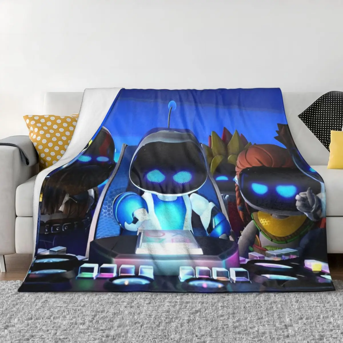 Astro Bot DLC после запуска фланелевые пледы одеяла для видеоигр путешествий на диван