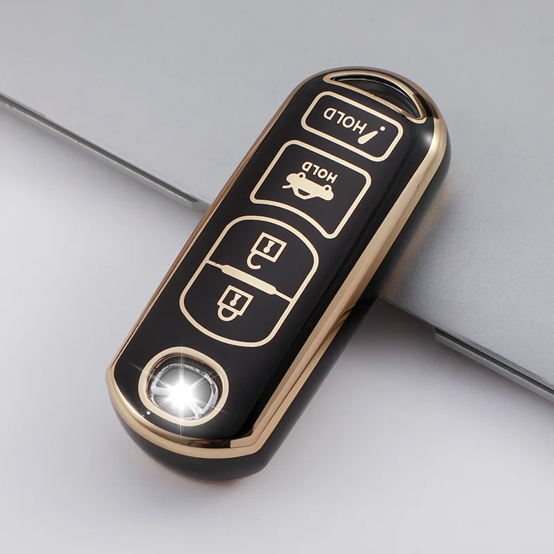 

3 4Buttons TPU Car Key Cover Case For MAZDA 2 3 5 6 CX-3 CX-5 CX-7 CX-9 Atenz Speed Miata MX5 Axela CX4 Shell Fob Holder Keychai