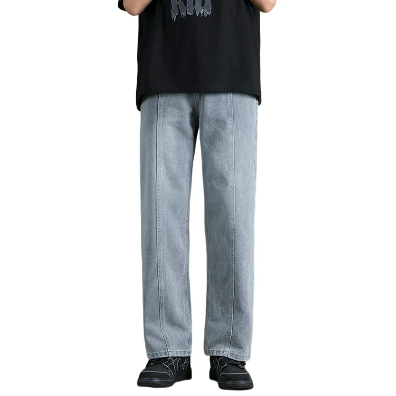 Summer Jeans Men Fashion Retro Harajuku Blue Black Jeans Men Streetwear Hip-hop Loose Straight Denim Pants Mens Trousers S-3XL