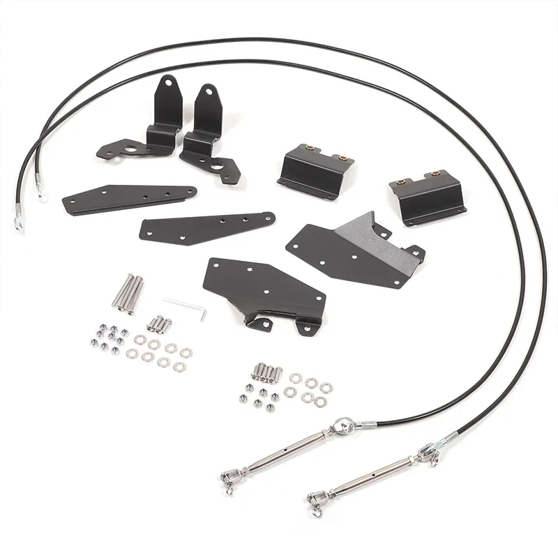 Фото Для 15-21 Ford Ranger T6 T7 T8 автомобиля из углеродистой стали через джунгли, защита капота, защелка, замок, препятствие, устранение веревки, аксессуары №3