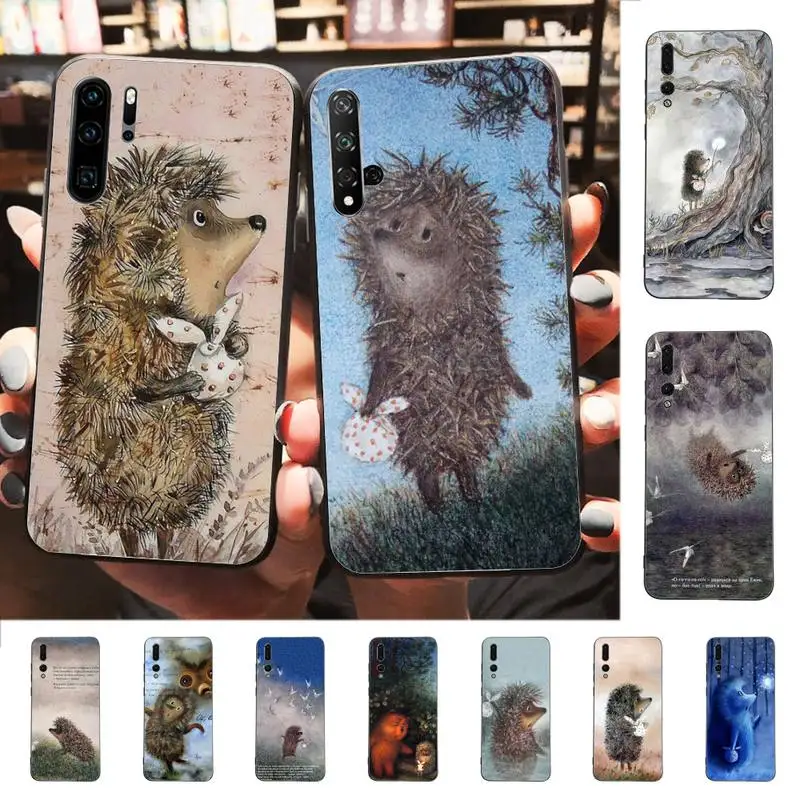 

Bright Hedgehog in the Fog Phone Case for Huawei P30 40 20 10 8 9 lite pro plus Psmart2019