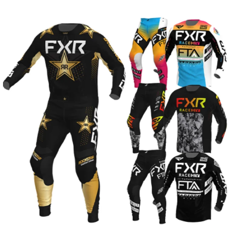 

Новинка 2022 года, комплект из футболки и брюк FXR для мотокросса MX Gear, комбинированный костюм для горных и внедорожных гонок FLEXAIR