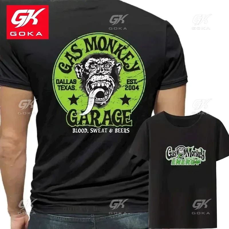 Хлопковые мужские футболки Gas Monkeys Garage Piston футболка с дуплексным принтом удобный