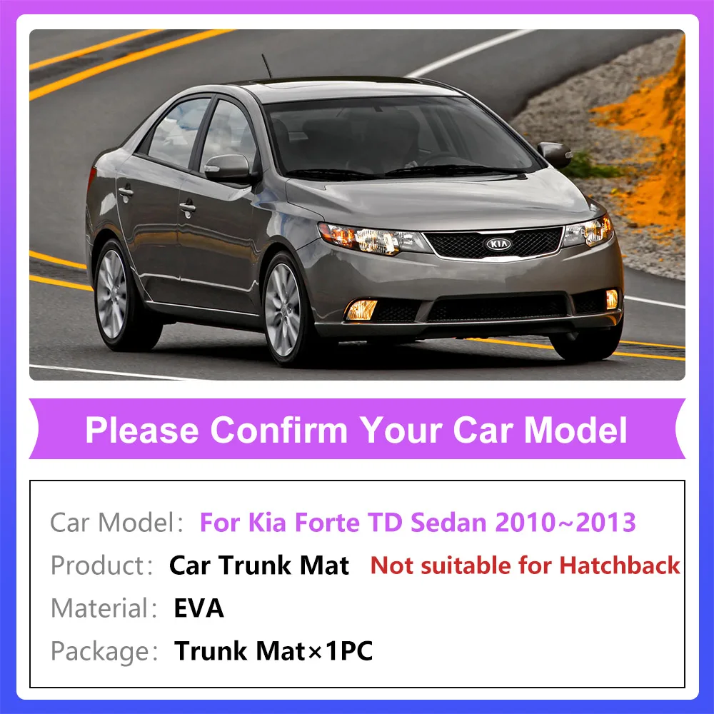 Коврики для багажника автомобиля Kia Forte Cerato Koup TD седан 2010 ~ 2013 2011 2012