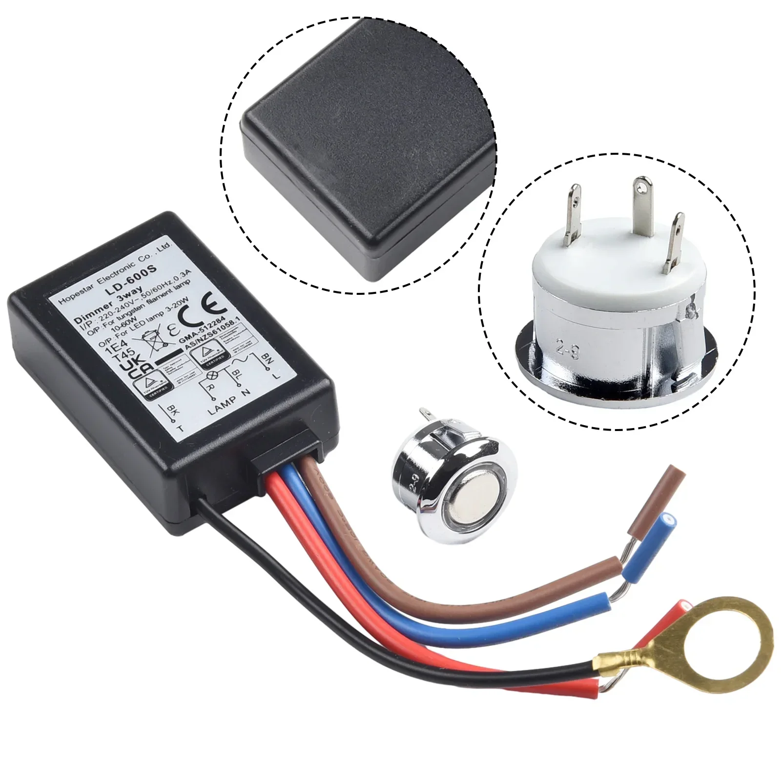 Индуктивный сенсорный выключатель 3 направления сенсорное затемнение ВКЛ./ВЫКЛ.