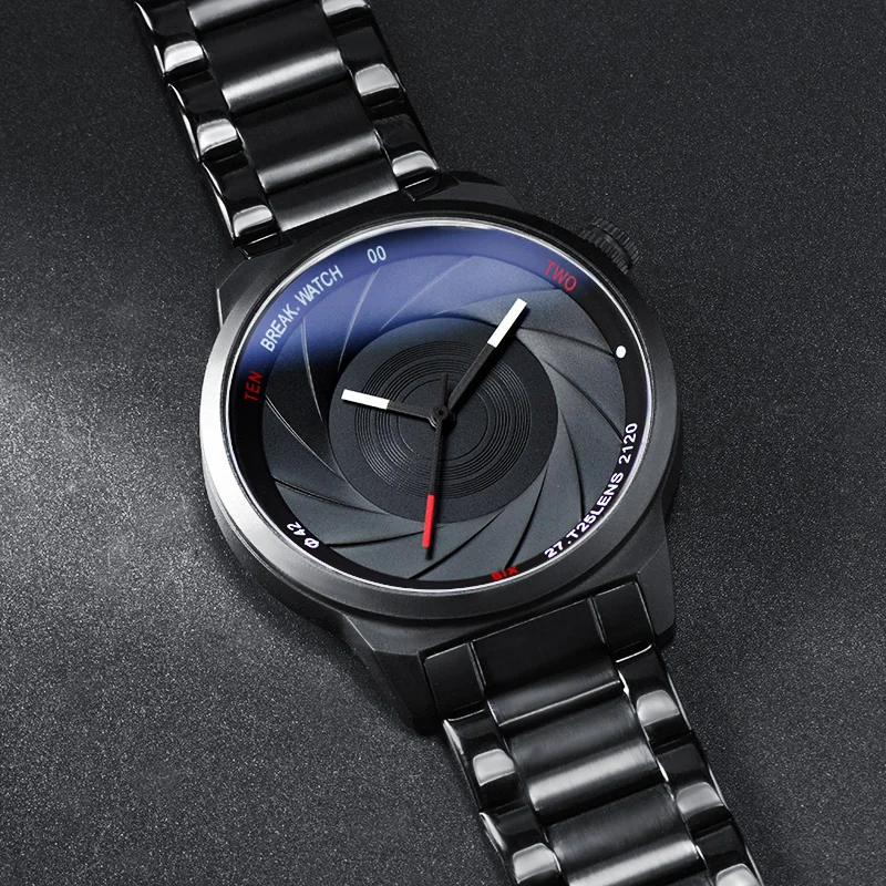 

BREAK Brand Fashion Creative Men's Watch Unique Design Stainless Steel Relogio Masculino Quartz Watches