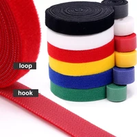5m fastening tape cable ties reusable hook and loop straps double side hook roll wires cords manage wire organizer straps