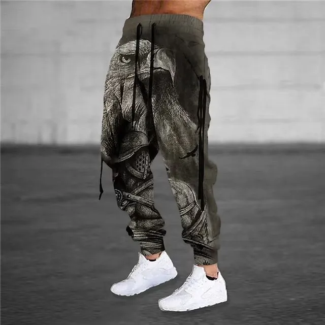

Men's Sweatpants Joggers Trousers Side Pockets Ribbon Graphic Graphic Comfort Breathable Sports Streetwear Designer Midweight
