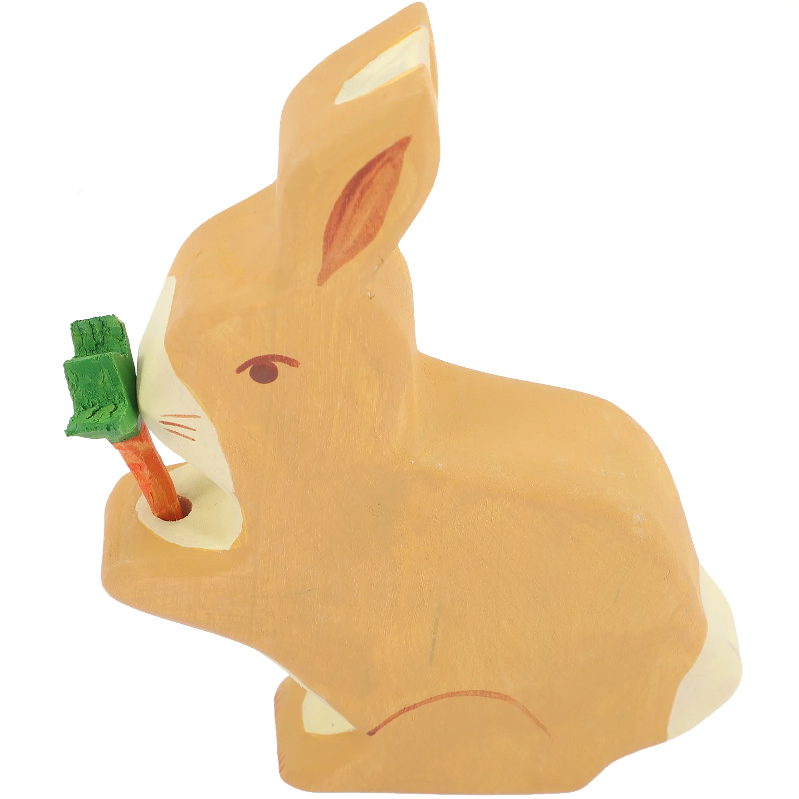 

Rabbit Easter Bunny Statue Figure Decor Sculpture Figurine Wood Figurines Table Taletop Wooden Year Zodiac Decoration Basket