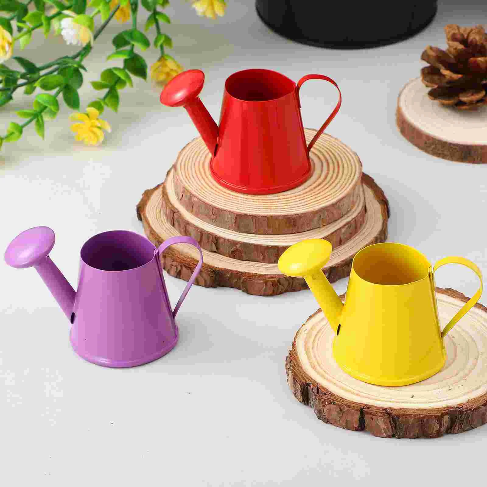 5 шт. лейка металлическая мини-малышка детский уличный декор чайник горшки