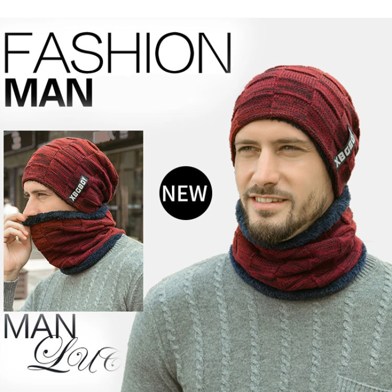 

Halswarmer Met Dikke Fleece Gevoerde Winter Hoed En Sjaal Voor Mannen Child Vrouwen Beanie Hoeden Sjaal Set Warme Skull Cap