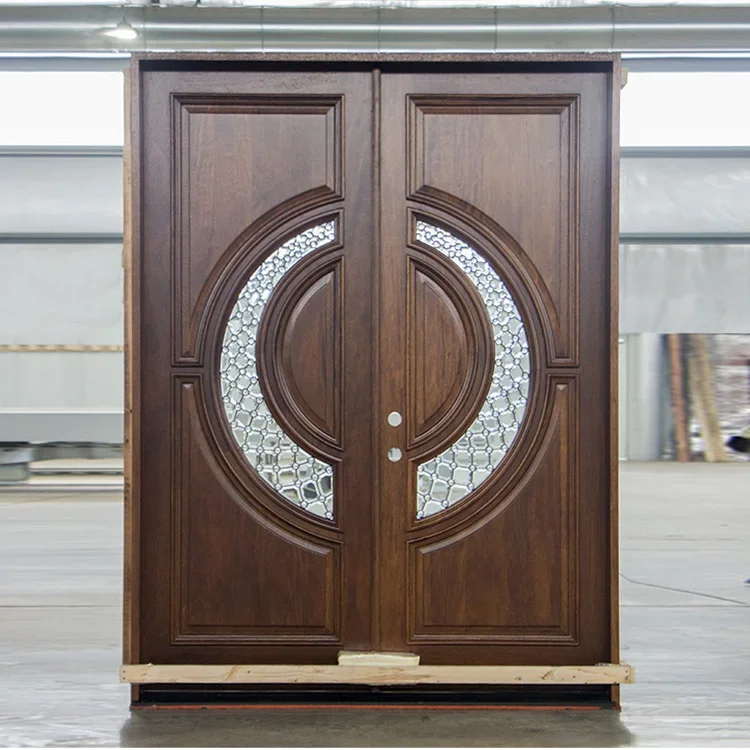 Prettywood переходный стиль однотонное красное дерево вход спереди двойная