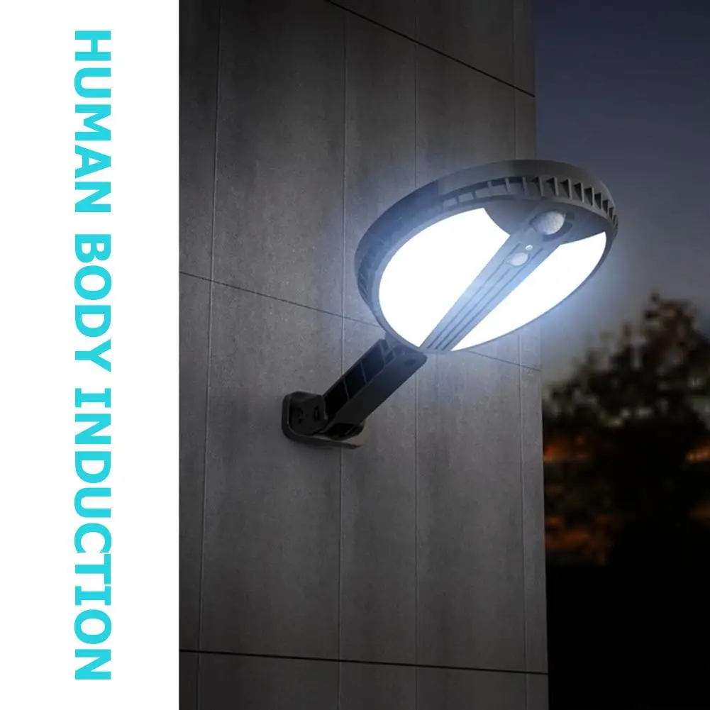 

Durable Porch Lights Delicate Design Round Solar LED Wall Lamp Waterproof Remote Body Induction for Landscape Outdoor