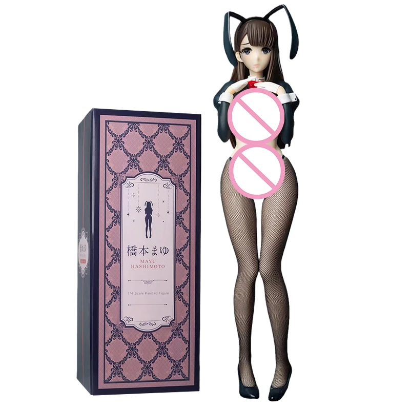 

40cm Anime Mayu Hashimoto 1/4 Native Action Figure Sexy Bunny Girl Nude Onani Model Dolls R18 Adult Collectible Model Toys Gifts