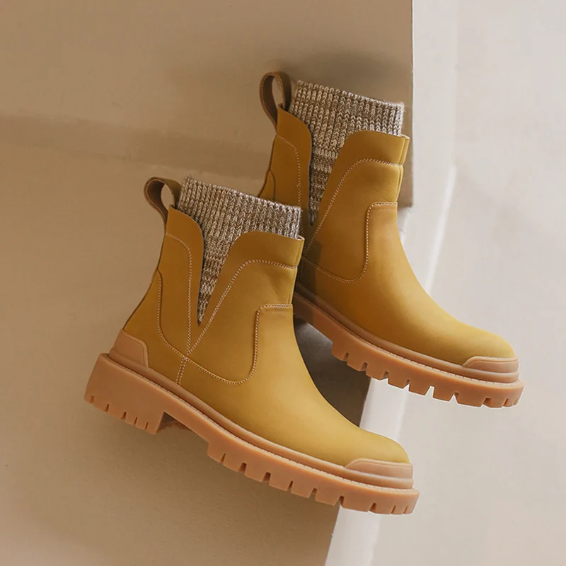 

2022 Брендовая женская обувь, ботинки челси с круглым носком-Женские Модные ботильоны в стиле "Лолита", резиновые ботинки на среднем каблуке со шнуровкой