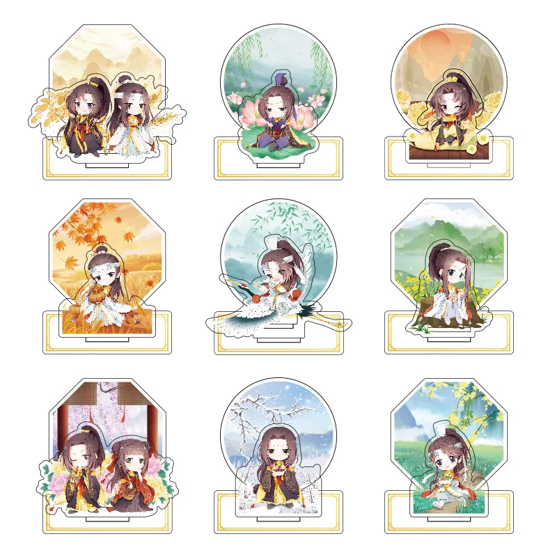 

Q version MO DAO ZU SHI стоячий аниме брелок Цзян Чэн Вэй усян брелок Женская фигурка модель пластина брелок акриловые подарки