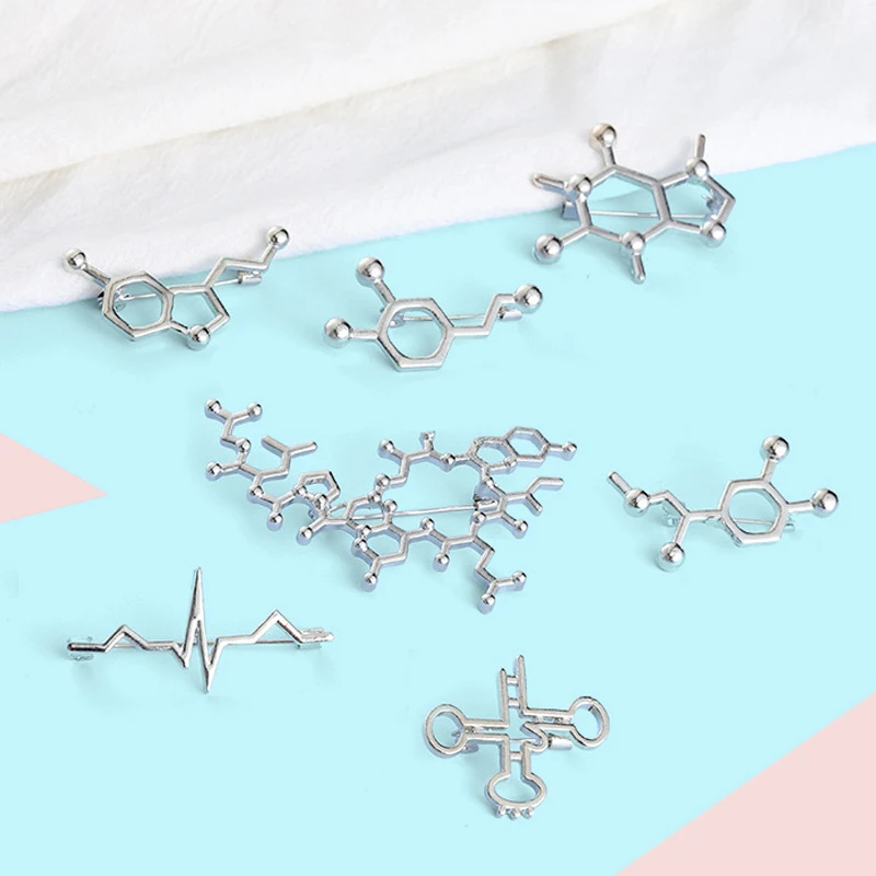 Креативная модная индивидуализированная брошь на лацкан Gene DNA Oil Drop серебряный