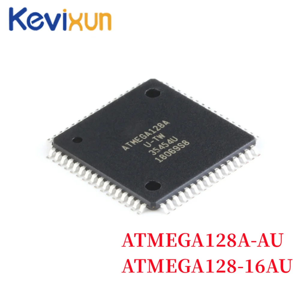 1-5Pcs/ ATMEGA128-16AU ATMEGA128A-AU  ATMEGA128 8-bit Microcontroller with 128K Bytes In-System Programmable Flash TQFP-64