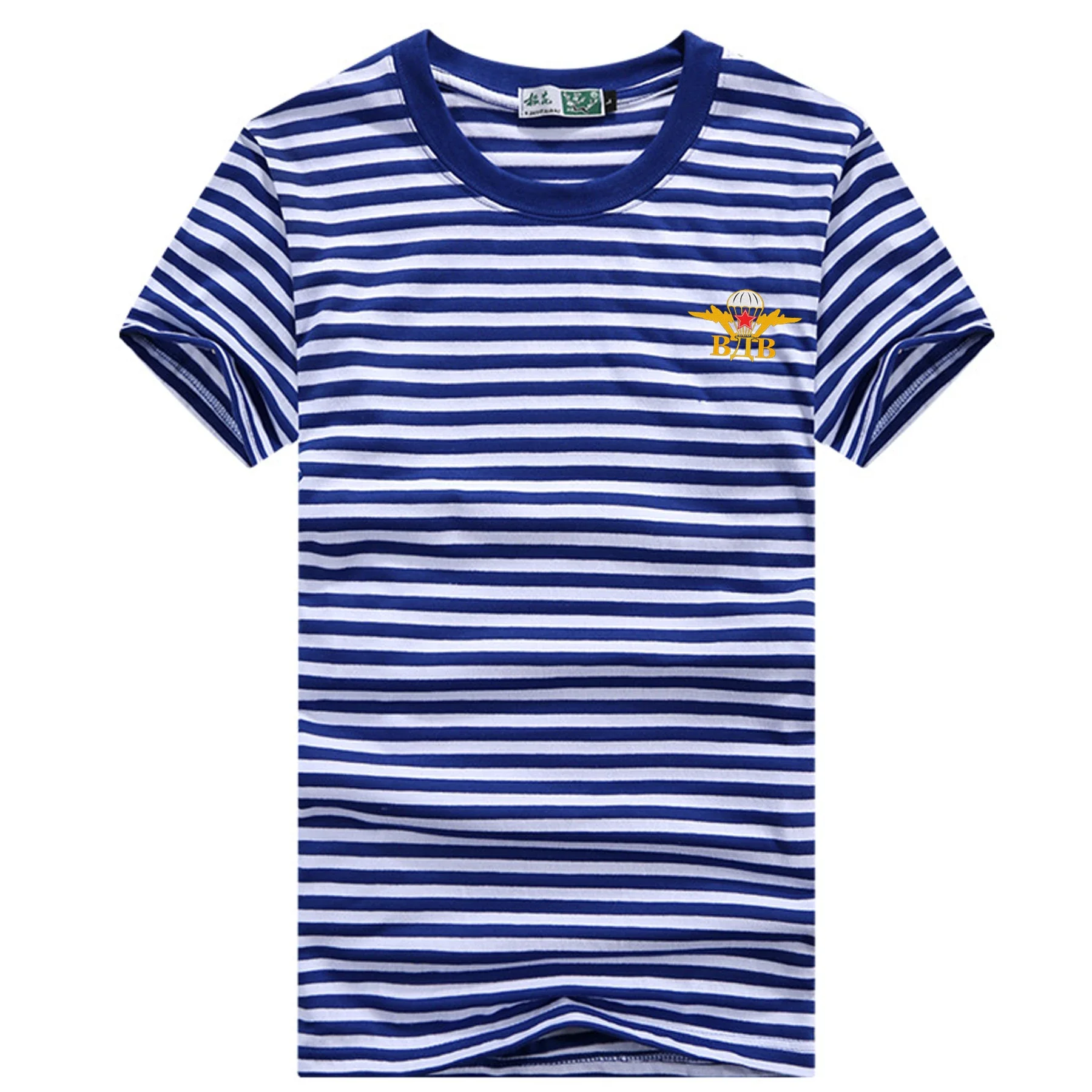 Русская полосатая рубашка VDV Airborne Troops мужская футболка в полоску десантника 100%