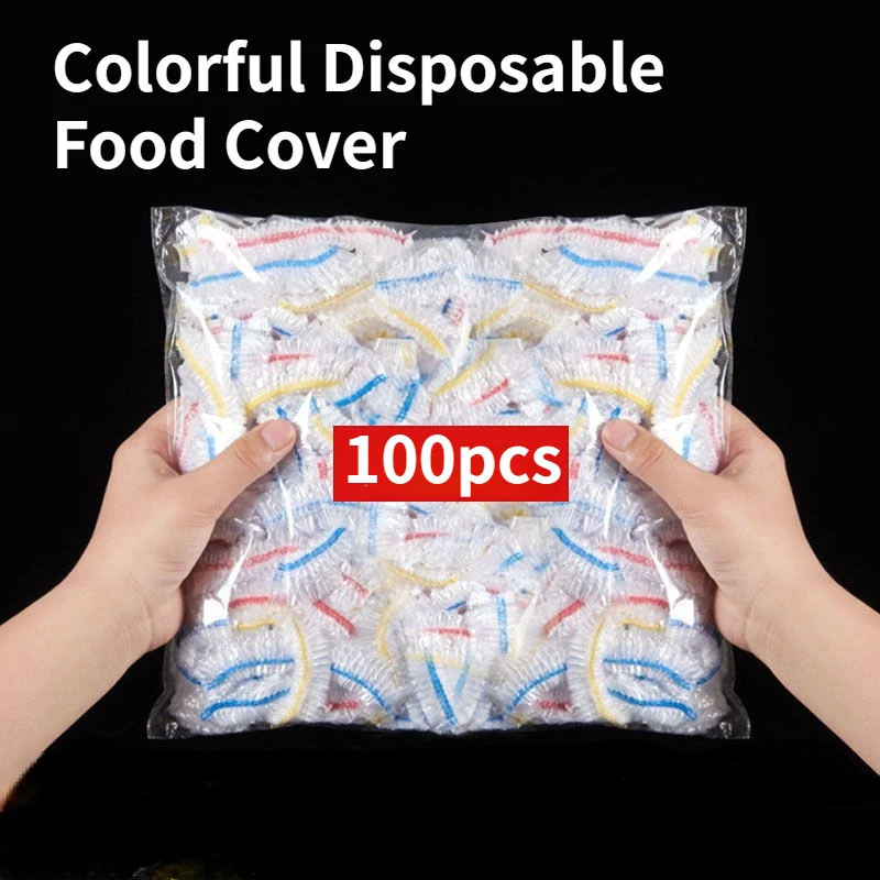 

Colorful Disposable Food Cover Plastic Elastic Wrap Bags For Fruit Vegetable Refrigerator Fresh-keeping Bag Kitchen Accessories