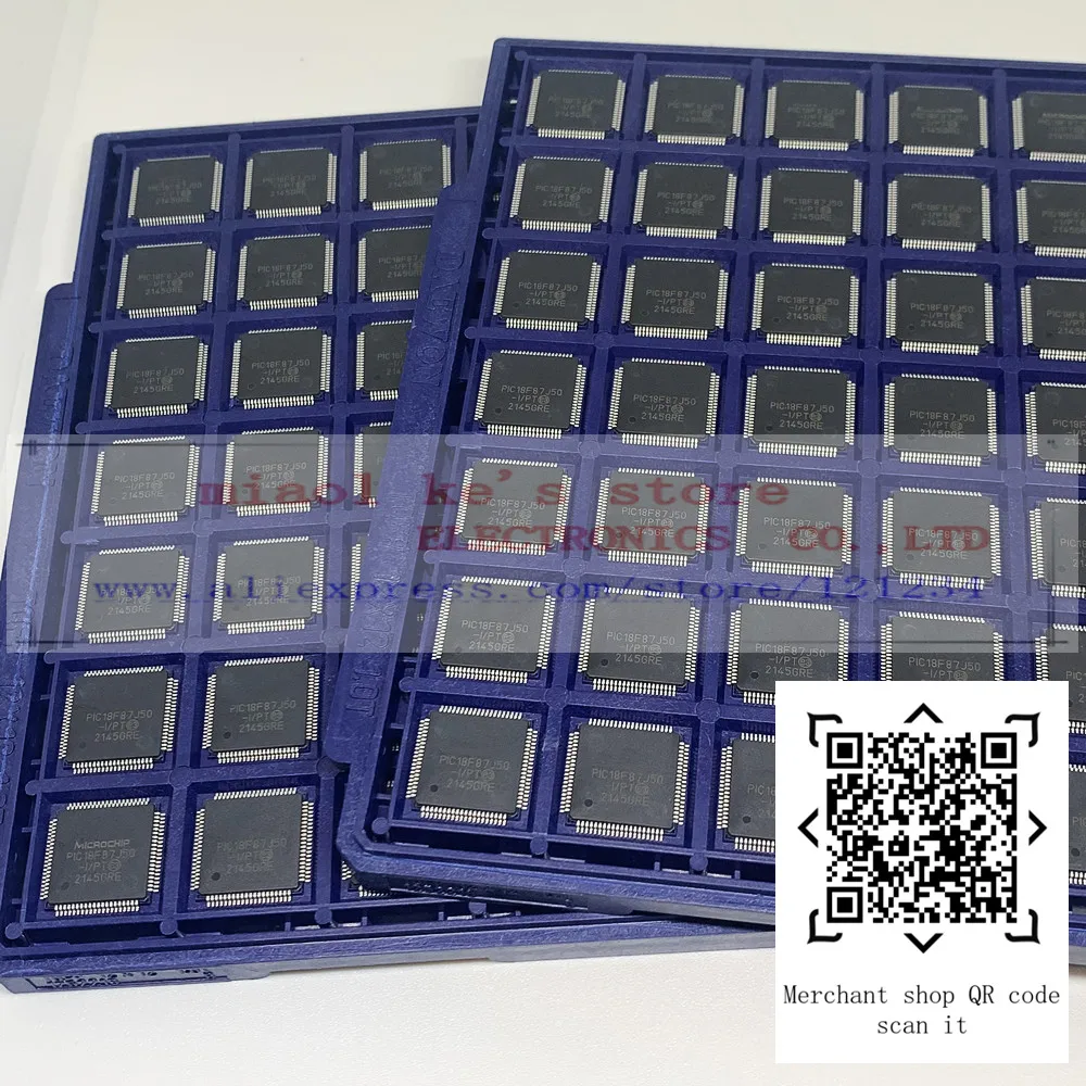 

[1pcs]100%New origianl: PIC18F87J50-I/PT PIC18F87J50 -I/PT - IC MCU 8BIT 128KB FLASH 80TQFP
