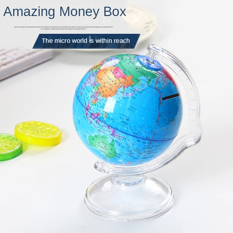 Children's Piggy Bank Globe Kids World Earth Money Box Safe Deposit Creative Toy Educational Ornament Atlas | Канцтовары для
