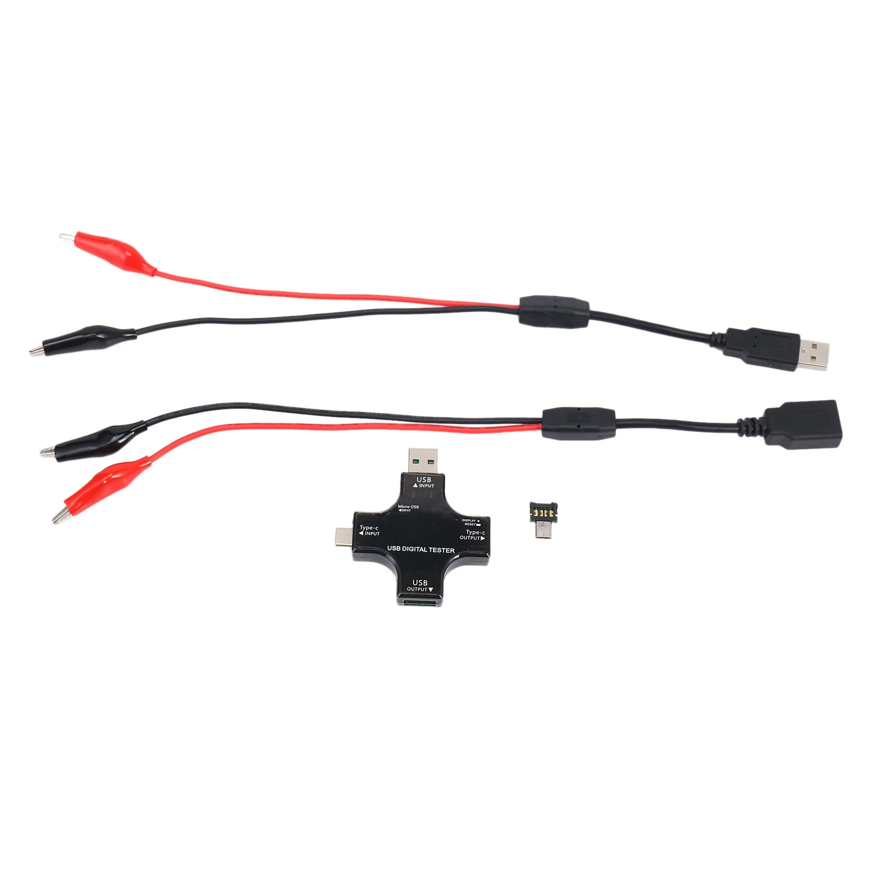 

USB C тестер 2 в 1 USB тестер с цветным экраном IPS Цифровой мультиметр Напряжение Ток Мощность сопротивление температура с C