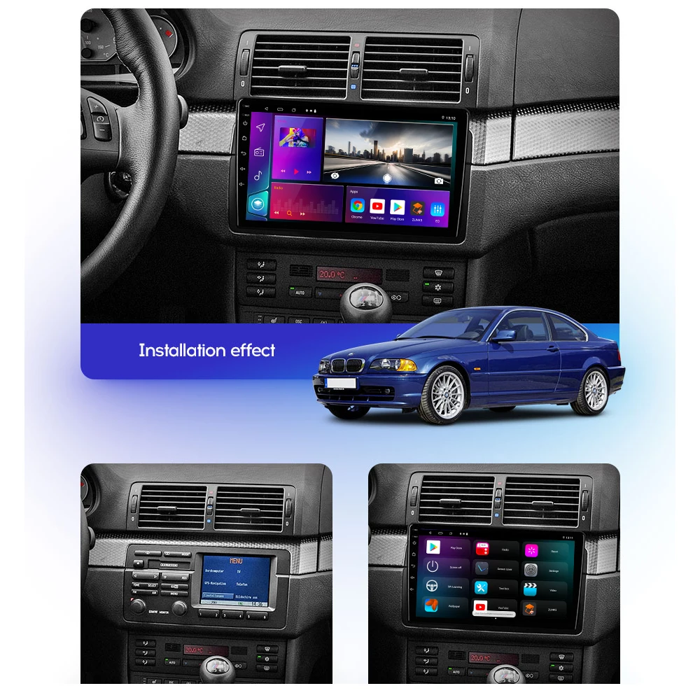 Автомагнитола 2 din для BMW E46 M3 318/320/325/330/335 4G |