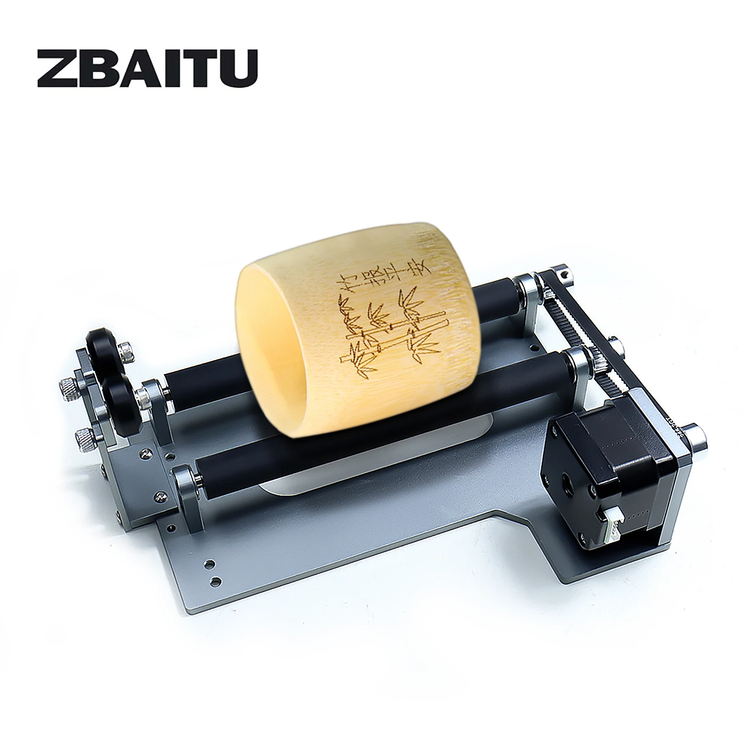 CNC Y-axis Laser Rotary Roller Wood Cutting Laser Engraver Engraving Module For DIY Cylindrical Objects Cans 360 Degree Rotating enlarge