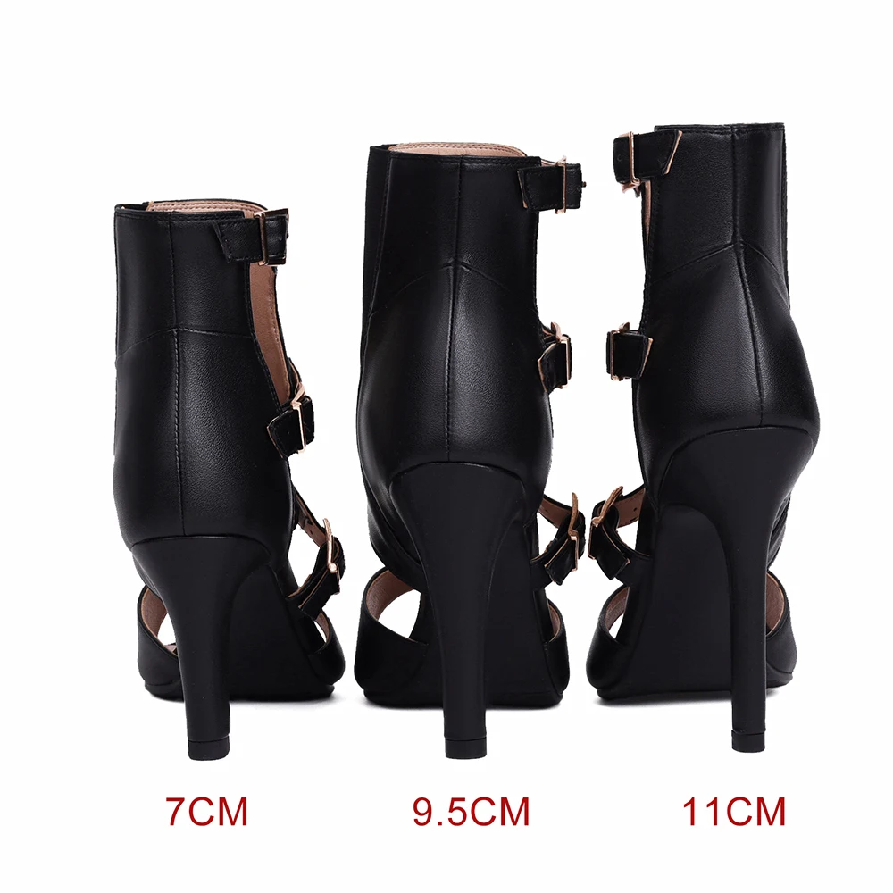 2023 New Sexy Women Pumps Buckles Pumps Super High Heels Rome Style Pumps Mature Lady Stripper Shoes women Salto Alto Feminino
