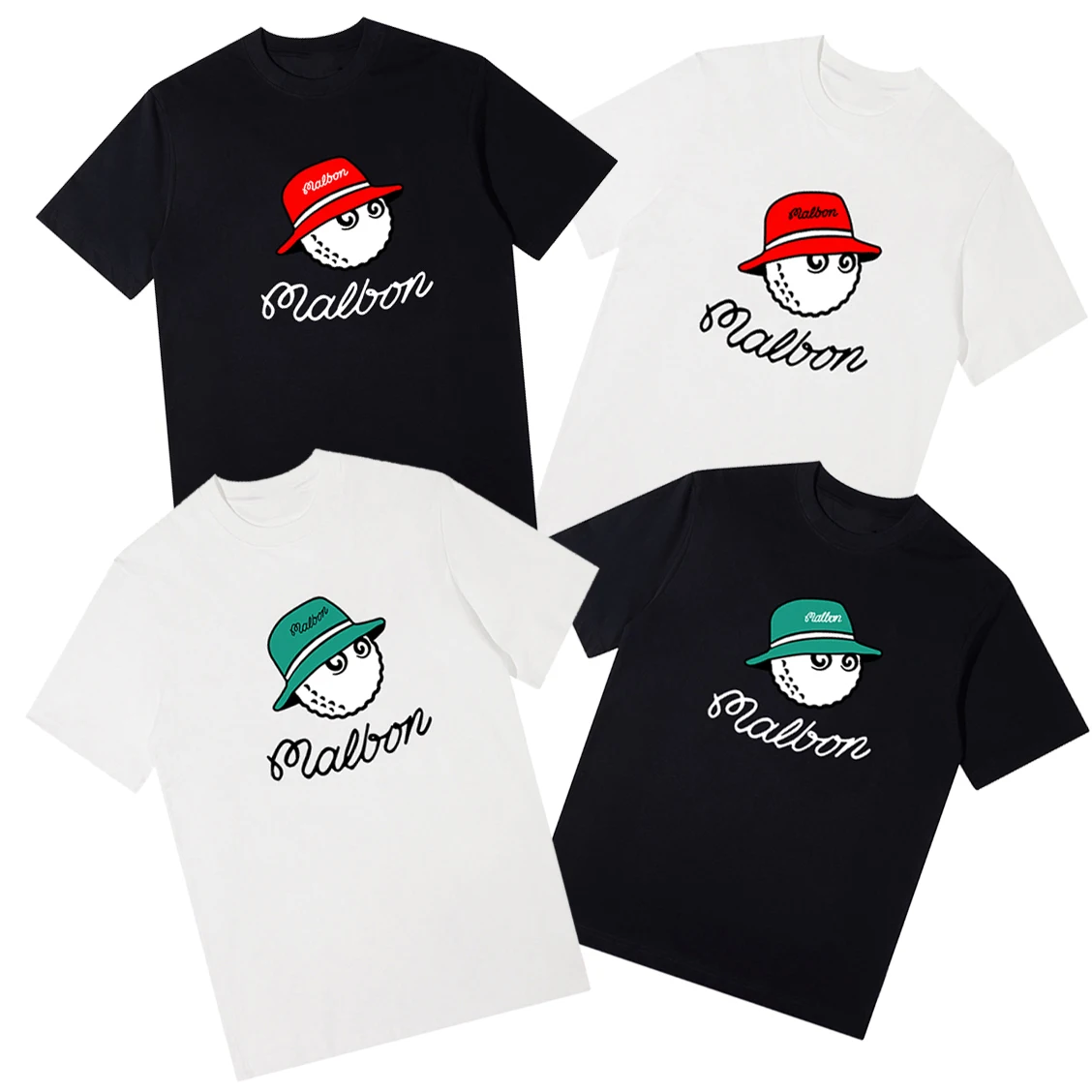 

Modal white T-shirt High quality Print Summer Golf Wear T-shirt Men's and Women's Universal Pure Breathable Golf Clothes