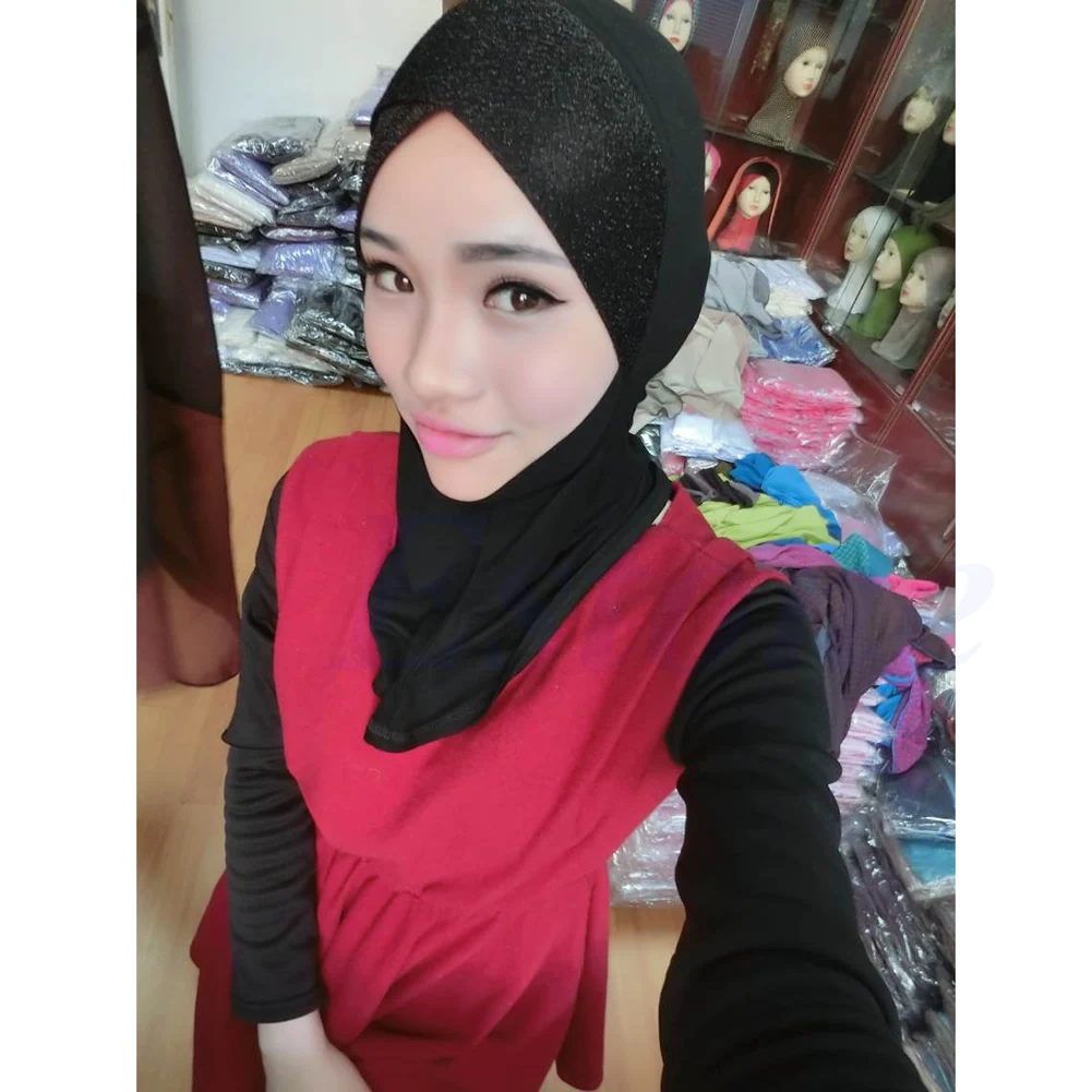 

Мусульманский Хиджаб L5YA, под шарф, шапка, шапочка, закрывающая шею, внутренняя крышка для головной одежды, мусульманский хиджаб