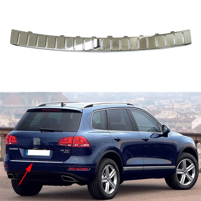 Автомобильный задний бампер верхний хромированный Стайлинг полоса для VW Touareg 2011