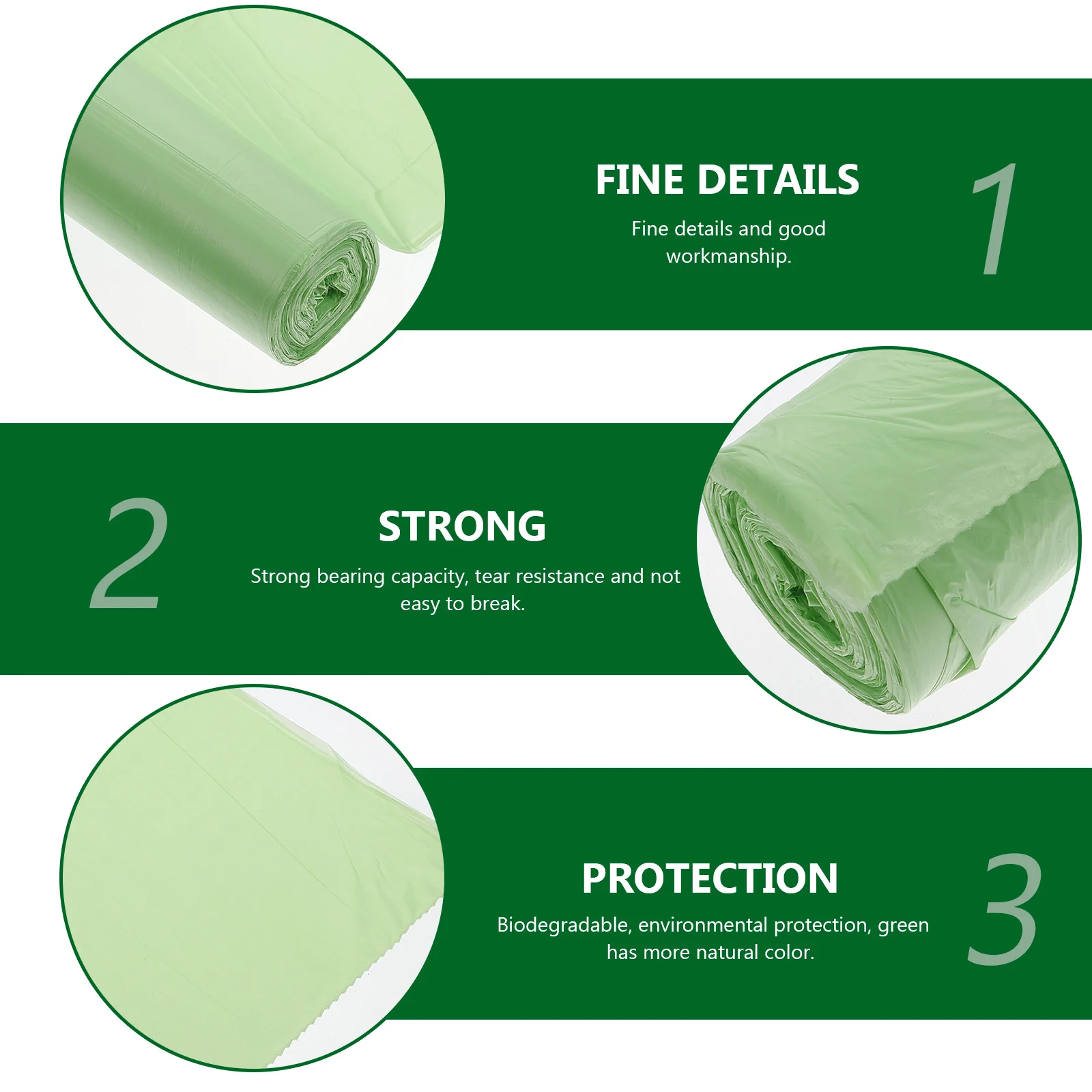 100 шт. биоразлагаемые мешки для мусора герметичные отходы классифицированные