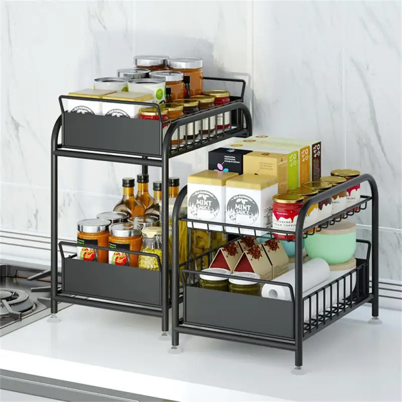 

Easy To Clean Cabinet Rack Finisher Table Storage Rack Sink Drainage Rack Cabinet Organizer Space Saving Flexible And Convenient