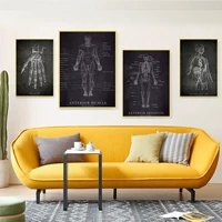 human anatomy artwork medical classic vintage posters wall art retro posters for home stickers wall painting