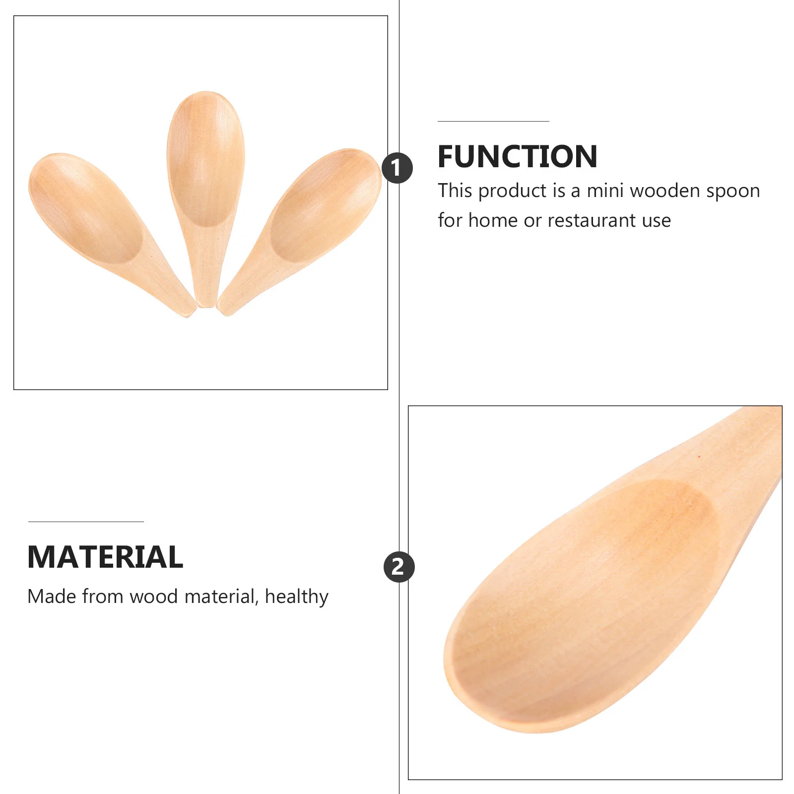 

3 Pcs Coffee Accesories Matcha Scoop Tableware Matcha Tea Accessories Bamboo Wood Salt Spoon Wood Spoon Baby