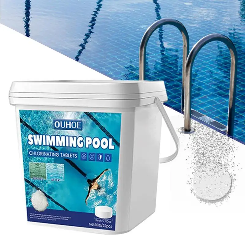 

Pool Tablets Chlorinating Tabs For Swimming Pools Slow Dissolving Long-Lasting Chlorine Tablets For Spas Water Parks Pools