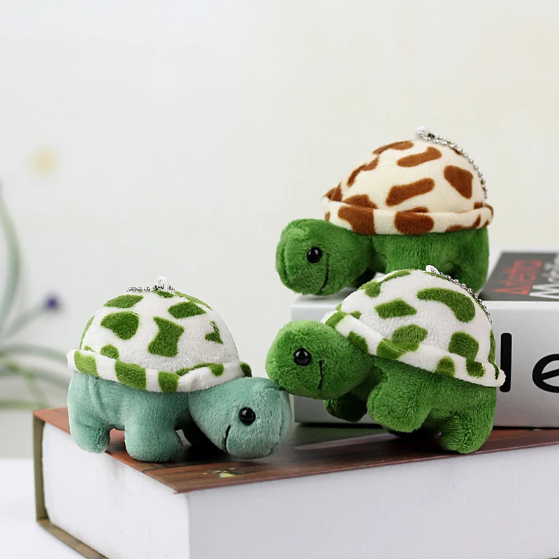 

11CM Marine Small Animal Turtle Plush Toy Activity Small Gift Key Chain Tortoise Stuffed Plush Doll Christmas Present For Kid