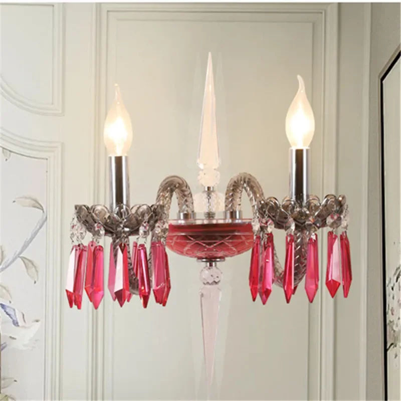 TINNY французский роскошный цветной настенный светильник с кристаллами