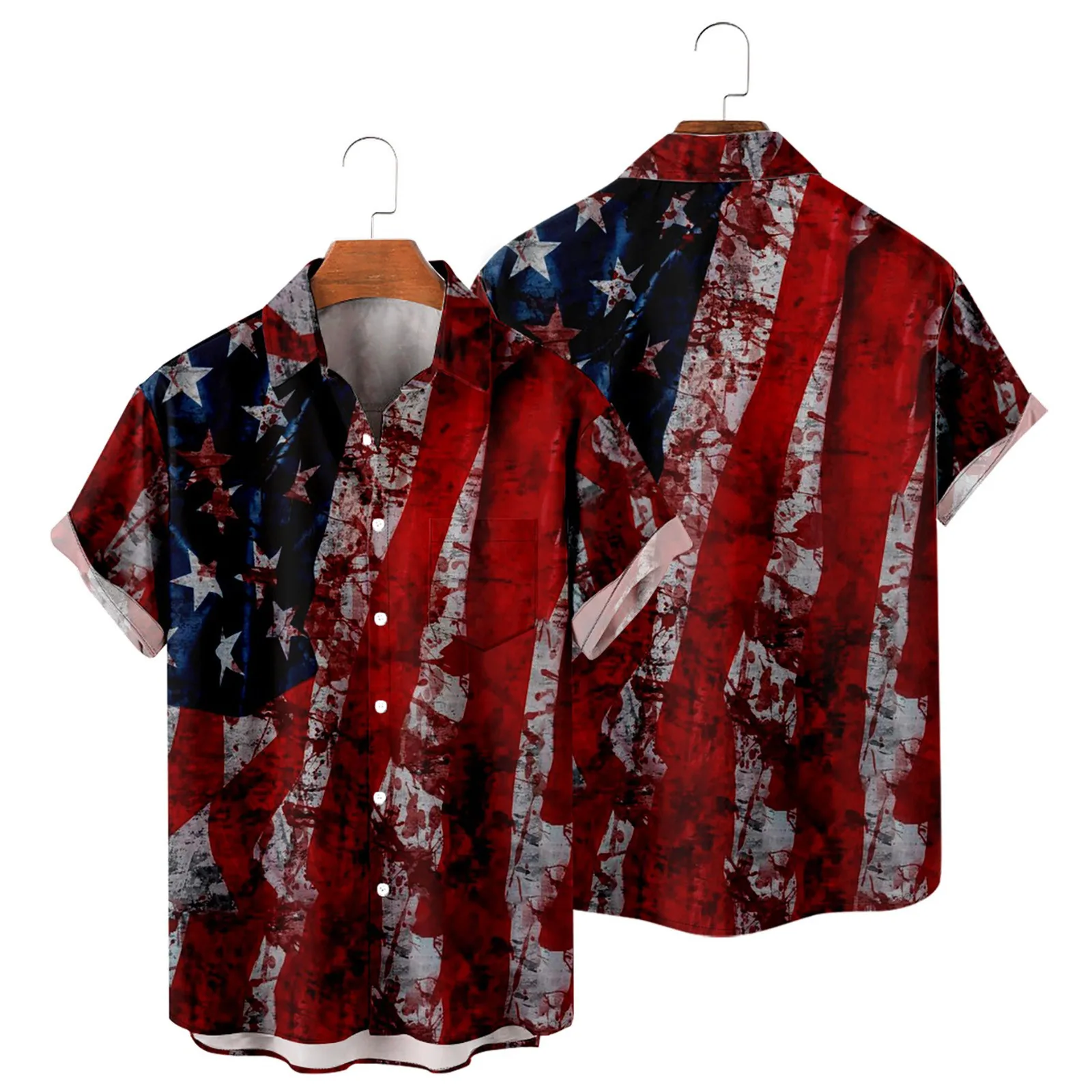 

Мужская футболка на пуговицах, с коротким рукавом