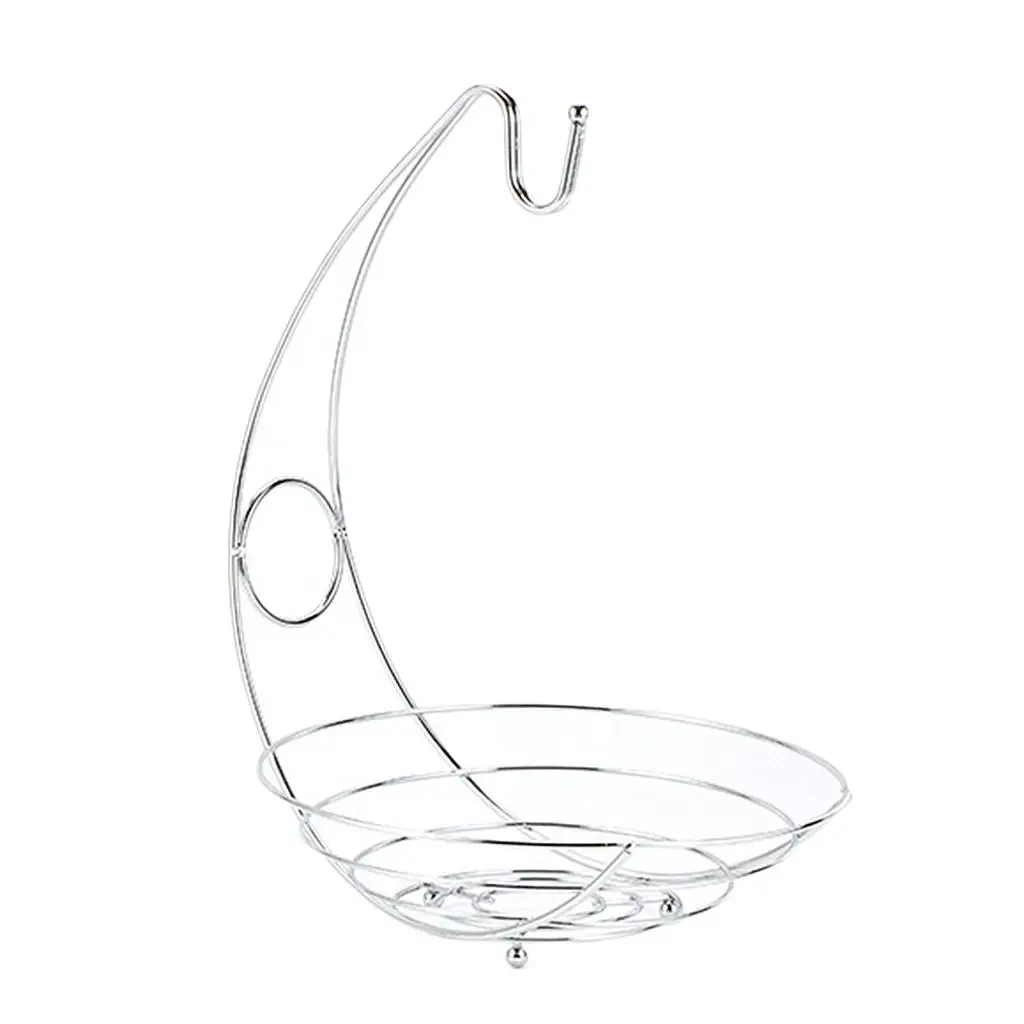 2 в 1 хромированная вешалка для бананов миска фруктов держатель дерева корзина