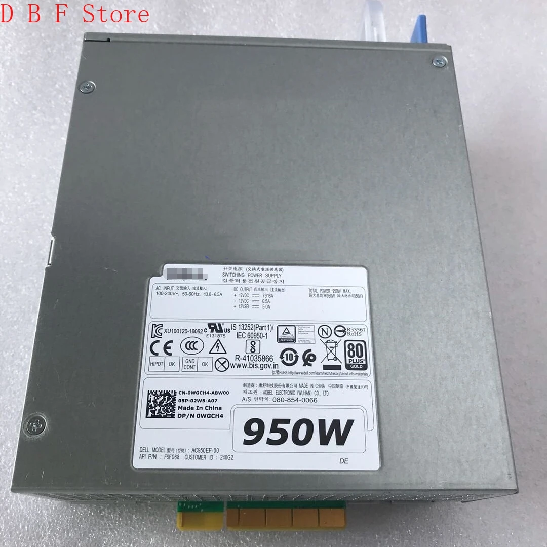

AC950EF-00 для Dell T5820 T7820 T7920 950W источник питания рабочей станции