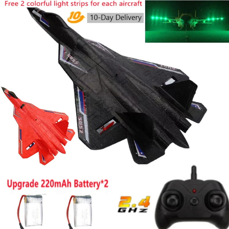 

2022 Новый радиоуправляемый самолет SU 57 радиоуправляемый светодиодный самолет светильник кой с неподвижным крылом ручной метательный пеноп...