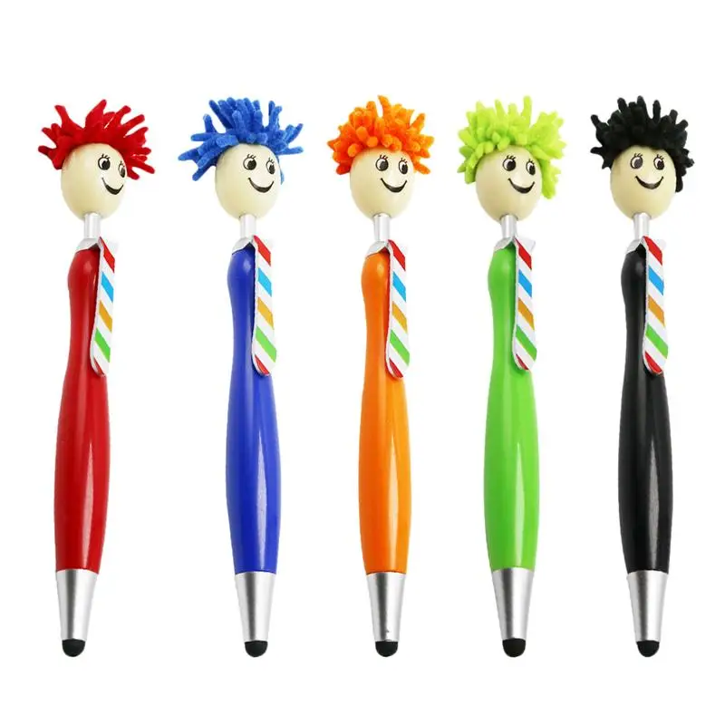 

5Pcs Screen Touch Pen Mobile Phone Pen Cartoon Stylus Ball-point Pen for Gift