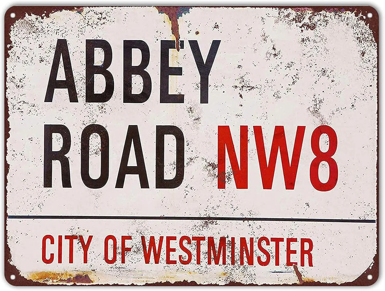 ZYPENG Abbey Road Металлическая вывеска в винтажном стиле 8x12 дюймов Настенное украшение