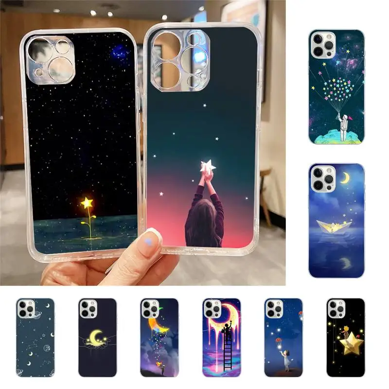 

Starry Sky Moon And Stars Phone Case For Iphone 7 8 Plus X Xr Xs 11 12 13 Se2020 Mini Mobile Iphones 14 Pro Max Case