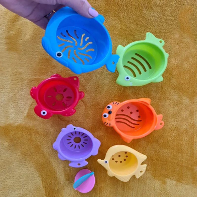 6Pcs/Set Baby bath toy Float Water Classic Bath Swimming Pool Toys for Children Fish Animal Funny Game for The Children Gift