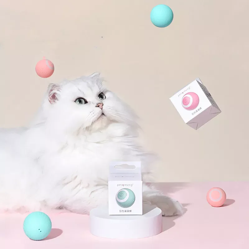 

Шарики для кошек, игрушки для кошек с автоматическим вращением, умные игрушки для кошек, тренировочные самодвижущиеся игрушки для щенков, и...