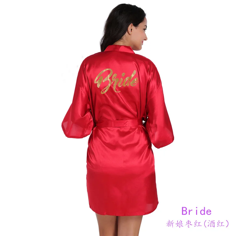 2022 Women's Wedding Dressing Gown Gilded Onion Powder Bride Nightgown Women's Summer Thin Cardigan Bridal Morning Gown G3